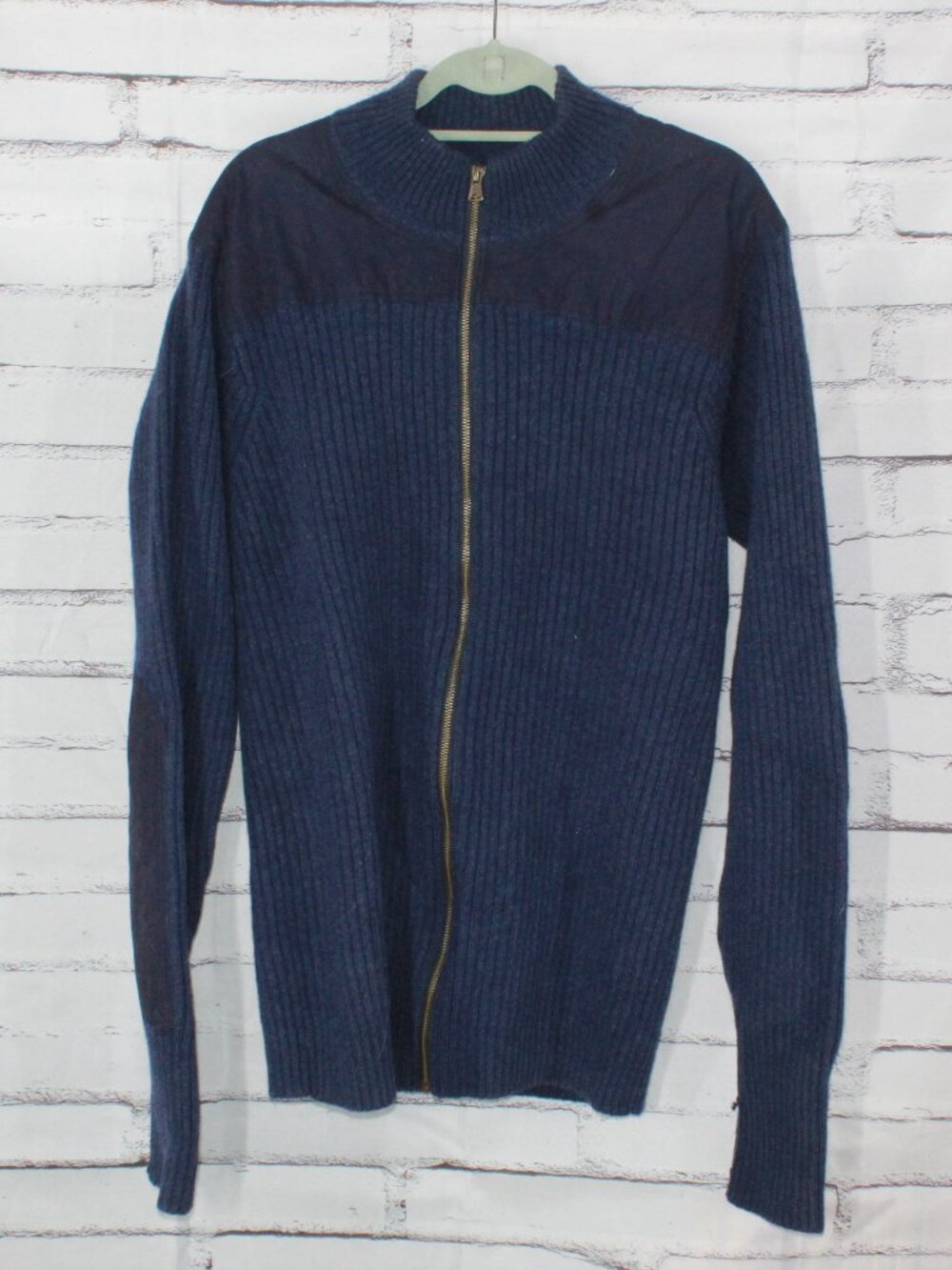 LL Bean Commando Crew Merino Lambs Wool Pullover Warm Sweater Navy XXXL Tall